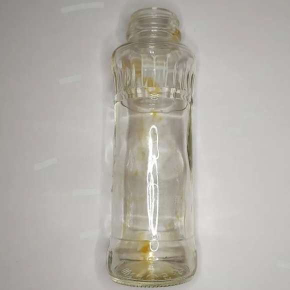 Small Clear Glass Pine Sol Cleaner Bottle 86-5 Copywrite 4 2011 Empty - Picture 2 of 9
